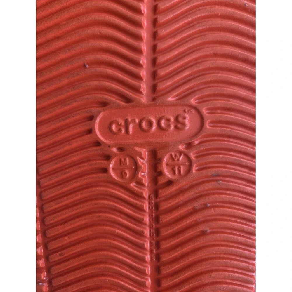 Crocs Men Red Spiderman charms Size 9